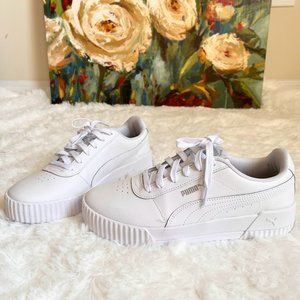 Puma Casual (Carina) Everyday Sneaker, White, Size 10